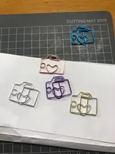 10 unids/lote papel precioso clips Mini binder clips 2x3 cm de tamaño de dibujos animados colorido diario decoración del bolso del Opp embalado regalos