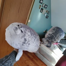 Juguete de foca de peluche para niños, realista, de 30cm, 40cm, 60cm, muñeco blando con sello de Vida Marina, almohada de simulación