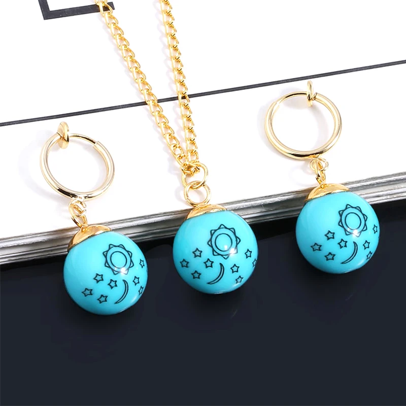 Ожерелье Семь смертных грехов женское для косплея Элизабет луна голубое солнце