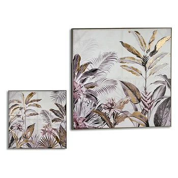 

Canvas Gift Decor (102 x 4,5 x 102 cm) Golden Silver