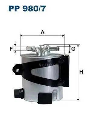 FILTRON PP 980/7 Фильтр топливный RENAULT MEGANE/SCENIC 1.5D/2.0D 05-(без датчика