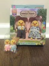 Doll Play House Animal Family Flocking Parenting Forest Mini Child Gift Small Scene 17PC