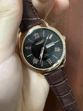 LANGLISHI 2021 reloj de reloj para hombre a la moda de cuero de marca de relojes de lujo impermeable luminoso cuarzo Simple reloj de pulsera