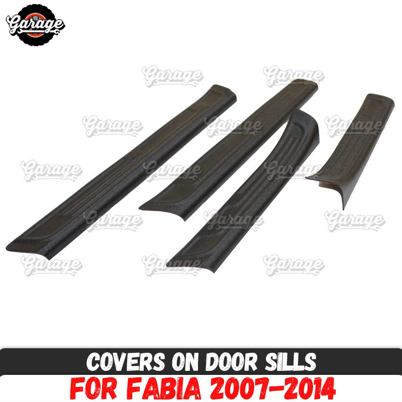 

Защитные накладки на пороги для Skoda Fabia 2007-2014, АБС-пластик, защитные накладки, царапины, тюнинг автомобиля