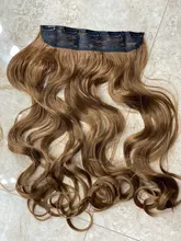 MERISI-extensiones de cabello sintético para mujer, 5 Clips, pelo largo recto, pelo falso, color negro