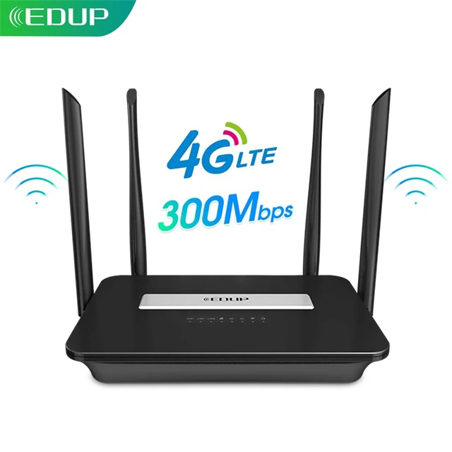 EDUP 4G Router wifi Sim Card Wireless Wi-Fi Router Home hotspot 4G RJ45 WAN LAN WIFI modem Router CPE 4G WIFI router slot Dongle