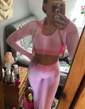 Sin las mujeres Yoga de Mujer Deporte trajes desgaste correr ropa de mujer ejercicio deporte Yoga traje de manga larga yoga ropa conjunto de yoga ropa deportiva mujer gym conjunto yoga ropa deporte mujer fitness