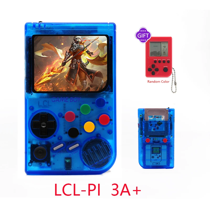 Blue 3A Plus Новинка 2,0, ретро LCL Pi Boy Raspberry Pi для игры для мальчиков, видео игровая консоль, портативная Классическая портативная игровая приставка Raspberry Pi 3B/A - Цвет: Blue 3A Plus