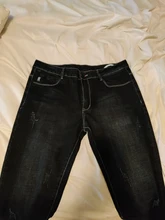 Pantalones vaqueros de estilo coreano para hombre, góndola grande, largos, elásticos