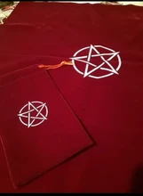 Mantel de lona de Pentagrama con bolsa, lona de terciopelo, aleros, Pentacles, estera