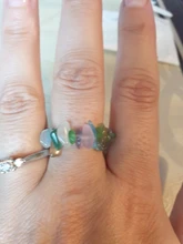 Momiji-Anillo de energía de piedra Natural bohemio para mujer, joyería elástica hecha a mano, anillo ajustable de cristal para fiesta de boda, venta al por mayor