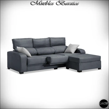 

Sofa Chaise Longue, 3 seats, gray color ref-55
