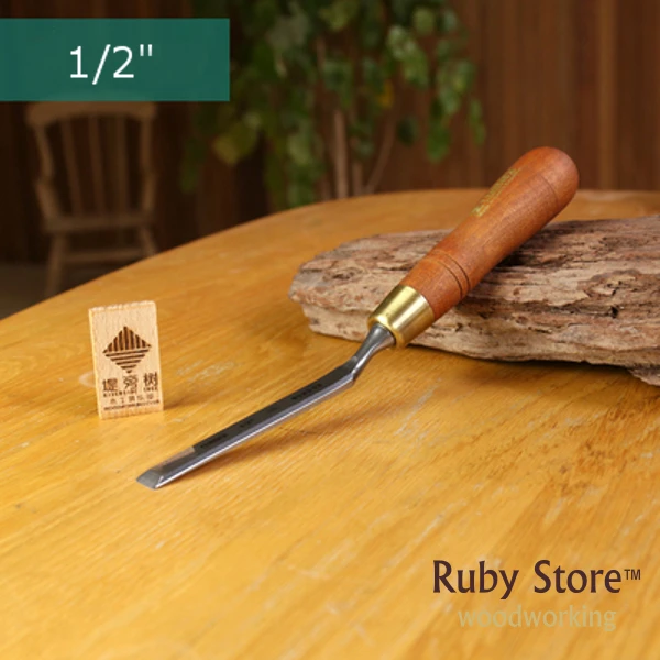 Coltello Da Disegno Per Legno - Lama Curva 12 Pollici, Doppio Manico