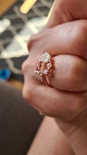 Anillo de boda con diseño de flores y mariposas para mujer, sortija de boda con circonita de oro rosa, Glamour, regalo para niñas, joyería creativa