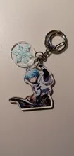 Genshin-Llavero acrílico de juego de Anime, delicado llavero de coche delicado, decoración para llaves, anillo de regalo