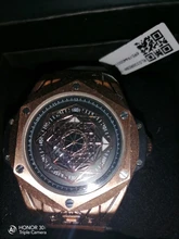 RUIMAS-Reloj de pulsera deportivo para hombre, de cuarzo, con correa de cuero, militar, resistente al agua, 533G