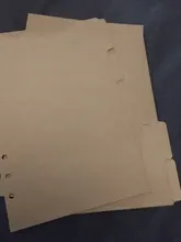 Papel de mesa A5/A6, planificador con divisor de páginas con 6 agujeros, 5 uds.