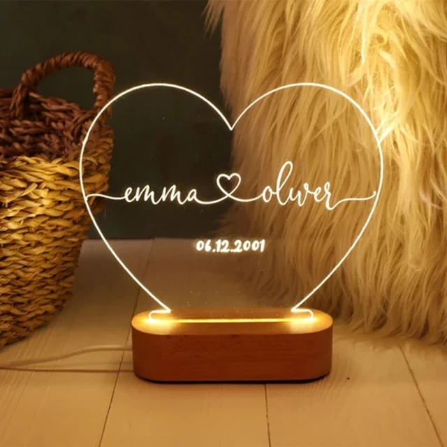 Lampe Lixi Message D'amour à Personnaliser