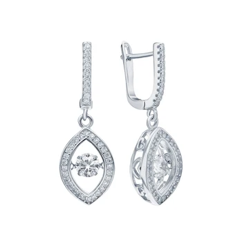 

Silver earrings with cubic zirconia sunlight sample 925