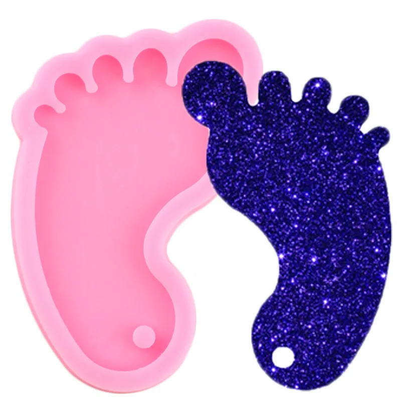 keychain mold Love baby feet silicone mold