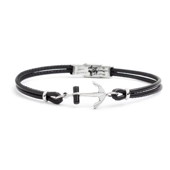 

LEATHER BRACELET BLACK STILL BLACK ONYX 4BR1817N