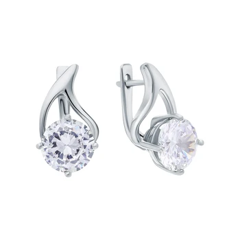 

Silver earrings with cubic zirconium sunlight sample 925