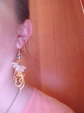 Long-Earrings Flower-Petals Tassel-Asymmetric Birthday-Gift Super-Fairy Creative KPOP