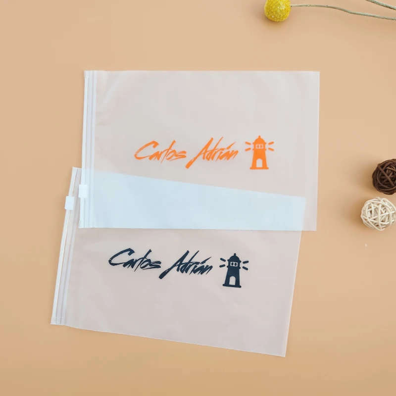 커스텀 프로스트 지퍼 백, 클리어 지퍼 잠금 백, 의류 코트 청바지 후드 패키지, 고품질 의류 비닐 가방, 100 개