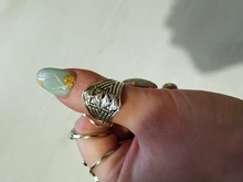 Tocona, conjunto de anillos con corona tallada, corazón rosa, flor de Elefante dorado antigua Bohemia, anillo para dedo nudillo Midi, joyería para mujer