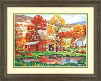 

Set for coloring acrylic. Paints "village by the Lake" 41x51 cm