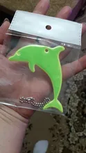 Nuevo delfín reflector blando de PVC llaveros coche colgante y llaveros colgante bolso accesorios para la Seguridad del Tráfico de uso