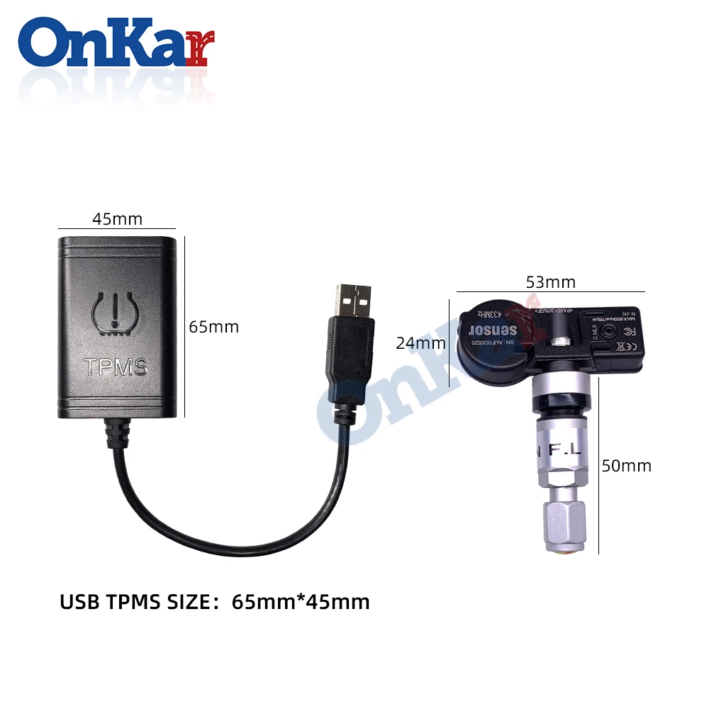 ONKAR Android USB система мониторинга давления в шинах подключи и играй автомобильный dvd-плеер gps навигация с 4 внутренними датчиками USB TPMS