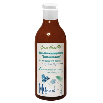 

Бальзам-кондиционер "Биоламинация" от секущихся волос Green Mama с морскими водорослями 400 мл