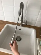 Quyanre negro grifos de cocina sacar fregadero de cocina grifo mezclador Palanca única grifo mezclador de agua grúa para cocina 360 rotación Mezclador