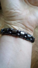 Pulsera magnética elástica de cuentas sencillas, brazalete de cuentas negras, joyería de salud