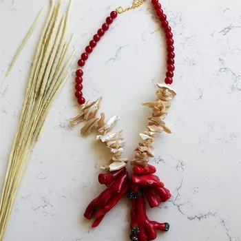 

Doğal mercan sedef kolye