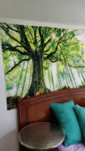 Wall-Tapestry Decor Bedroom Psychedelic Forest Tapiz-Hippie Mandala Landscape Nature