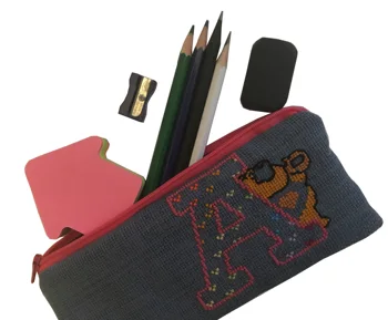 

Pafuli Etamin Embroidered Name Holder - A -