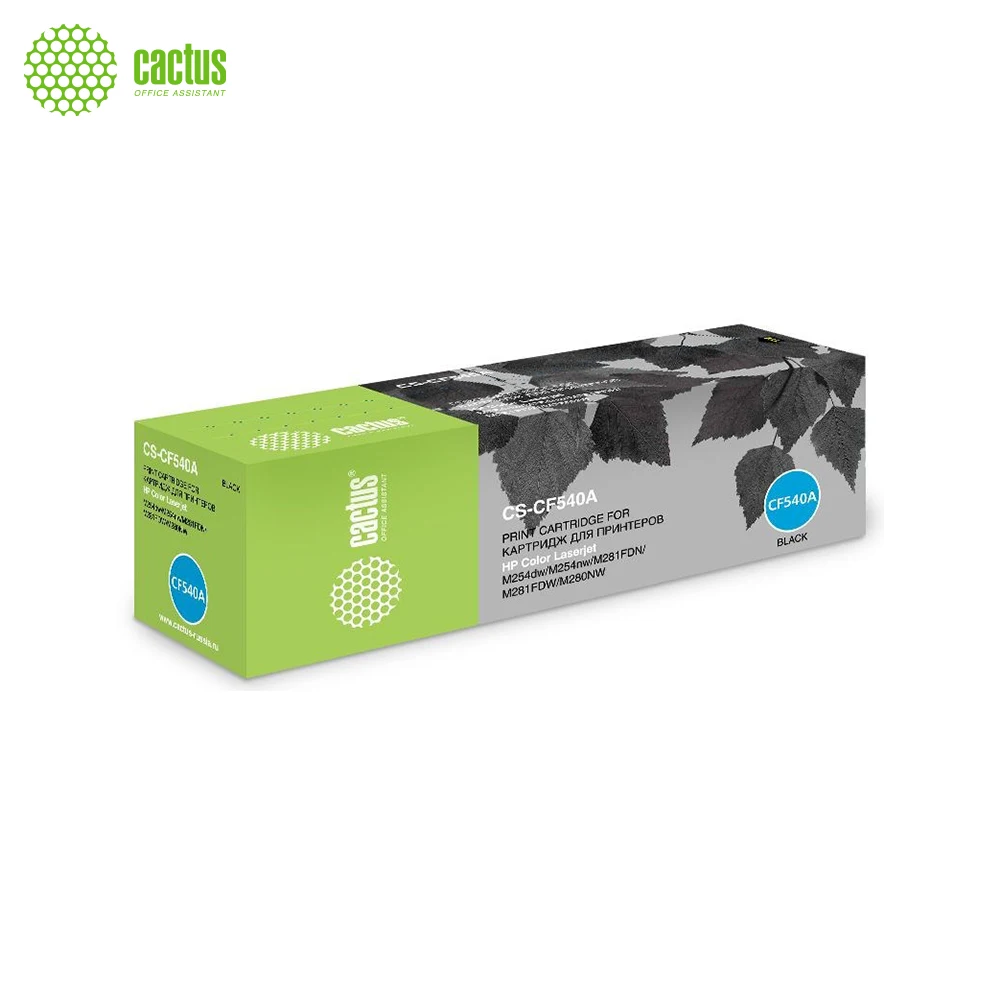 Картридж лазерный Cactus CS-CF540A черный(1400стр.) для HP LJ M254dw/M280nw/M281fdn