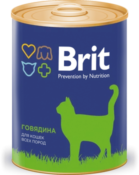 

Brit Premium консервы для кошек (кусочки), Говядина, Cat food, for cats, 6*340 г