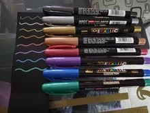 Rotulador metálico STA de 10 colores para manualidades, álbumes de recortes, pincel para hacer tarjetas, rotulador artístico de cabeza redonda, papelería para dibujar, suministros de oficina