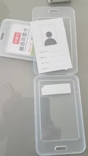 Cover Wallet Badge-Holder Bank Storage-Case Card-Protector Transparent Lot PVC 2pcs