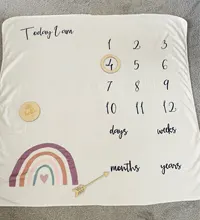 Mantas con patrón de Arco Iris para bebé recién nacido, manta para fotografía, manta suave con estampado de flores, accesorios de fotografía infantil DIY