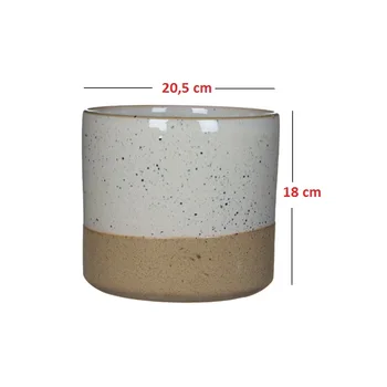 

Çift Renk Benekli Dekoratif Seramik Saksı (20,5X18 CM)