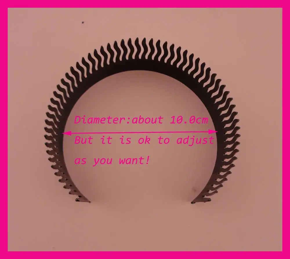 Пластиковый гребешок для волос. 10 шт. Размеры 4х24 см. 60 зубчиков|comb headband|side combheadband