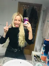 AISI BEAUTY-Pinzas largas para extensión de cabello, pelo sintético Natural con ondas al agua, Rubio, negro, marrón, rojo, 22 y 28 para peluquines para mujer