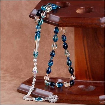 

Turquoise Tightening Amber Rosary Tasbih For Man İslam Tasbih Prayer Beads Stylish Imameh 925 Sterling Silver
