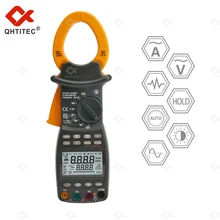 Qhttec – compteur de puissance numérique MS2203, testeur de puissance, pince de courant, mesure du temps avec Thermocouple LCD rétro éclairé Portable