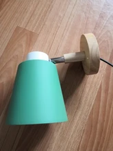 Wall-Lights Bedside Wooden Bedroom Nordic-Macaroon Modern Ce E27 for 6-Color Steering-Head