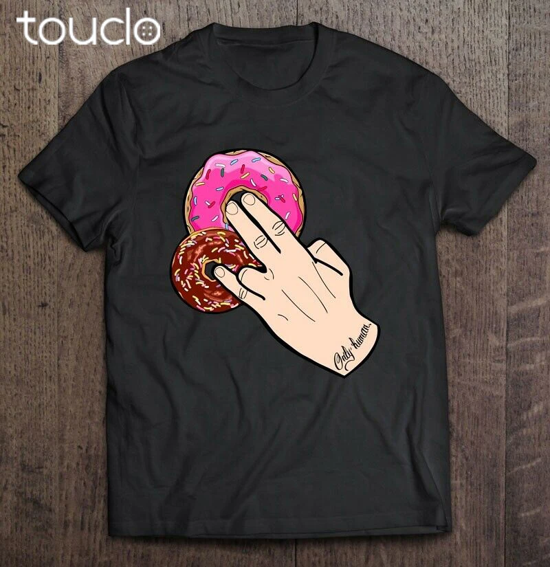 Shocker Two In The Pinky One Stink Donuts версия футболка черный хлопок... | Мужская одежда